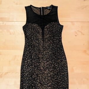 Sleek Black and Gold Dress